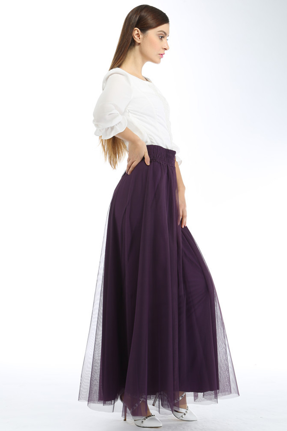 Lange Spalte Petticoats | Prinzessin Petticoats aus weiches Netz-Misshow.de