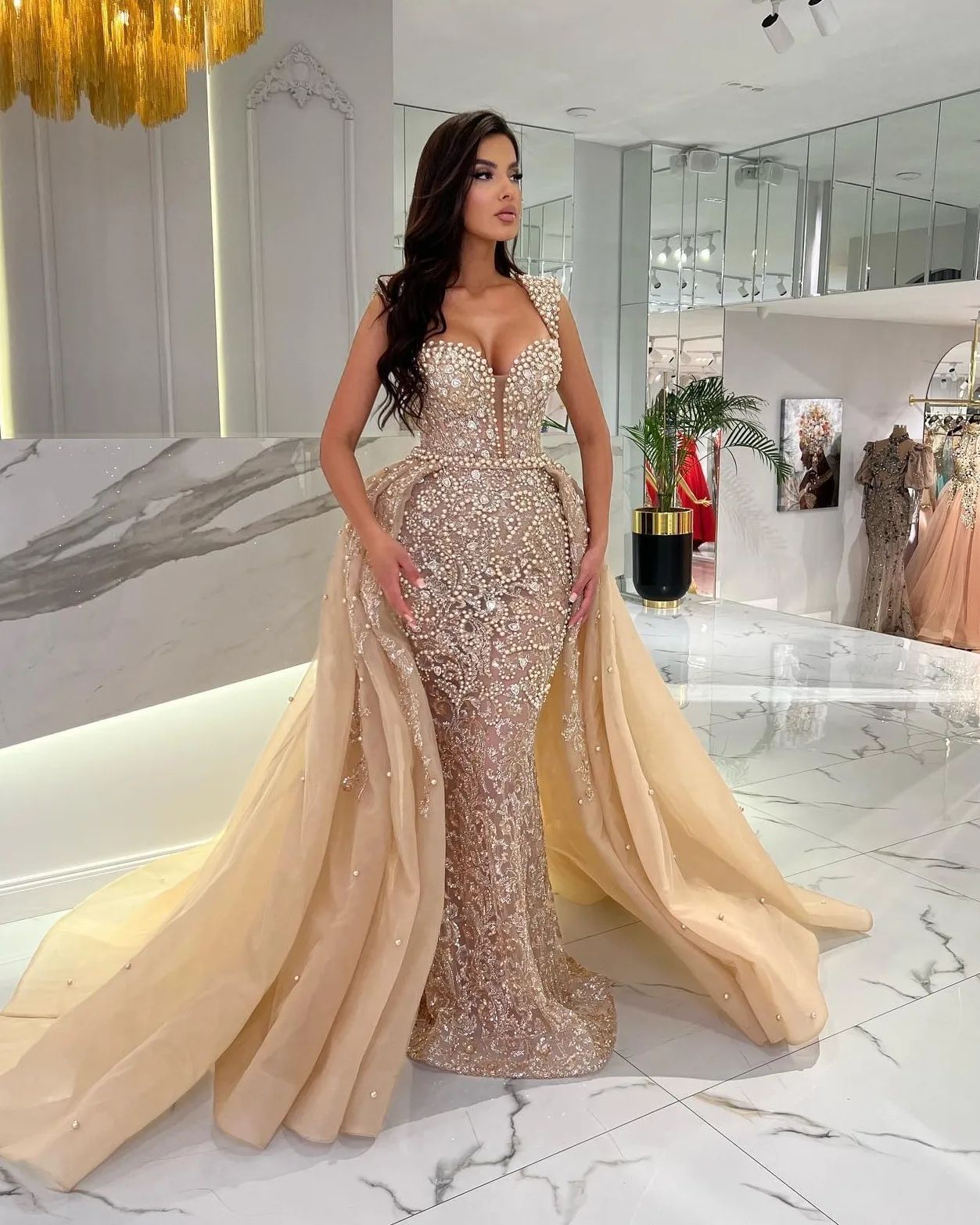 Luxus Abendkleid Lang Spitze | Abiballkleider Günstig