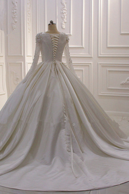 Hochzeitskleider Prinzessin Luxus | Brautkleid Lange Ärmel