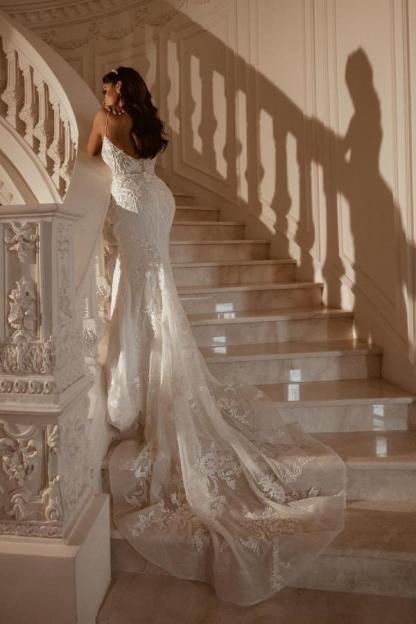 Elegantes Brautkleid mit Spitze | Hochzeitskleider Meerjungfrau