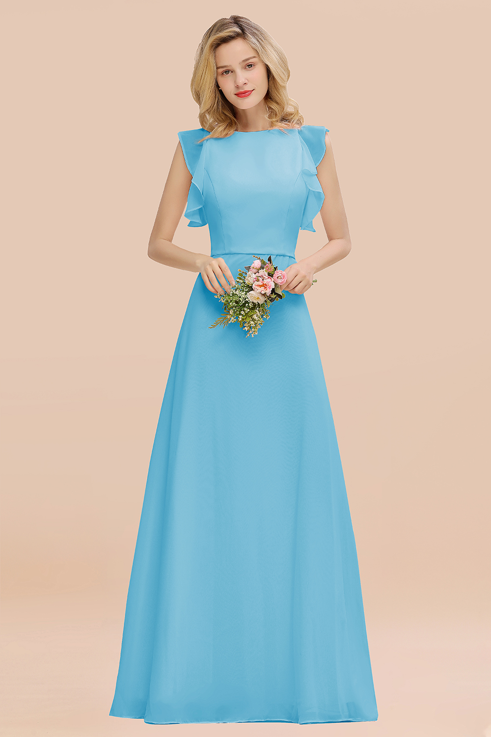 Rosa Bruatjungfernkleider Chiffon | Kleider Brautjungfer Günstig-Misshow.de