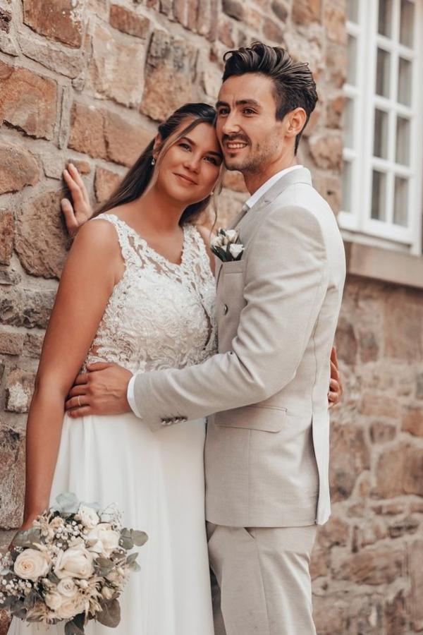 Designer Brautkleider Lang Schlicht | Hochzeitskleider Günstig Online-Misshow.de