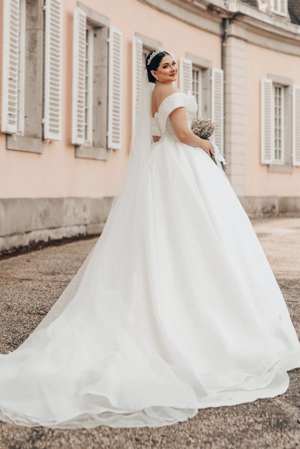 Designer Hochzeitskleider Prinzessin | Organza Bruatkleider Schlicht-Misshow.de