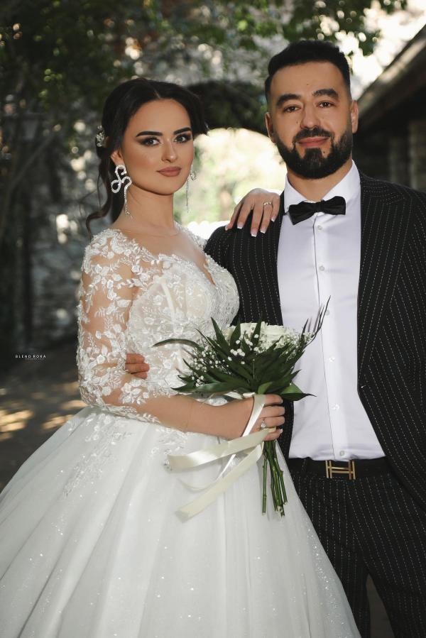 Elegante Hochzeitskleider mit Ärmel | Brautkleider A Linie Spitze