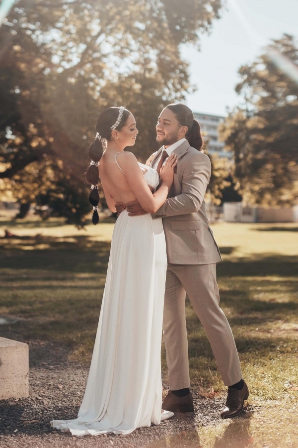 Schöne Hochzeitskleider Lang Weiß | Brautkleider Meerjungfrau