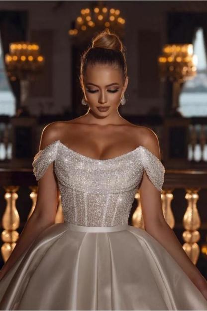 Vintage Hochzeitskleid Prinzessin | Brautkleid Mit Glitzer