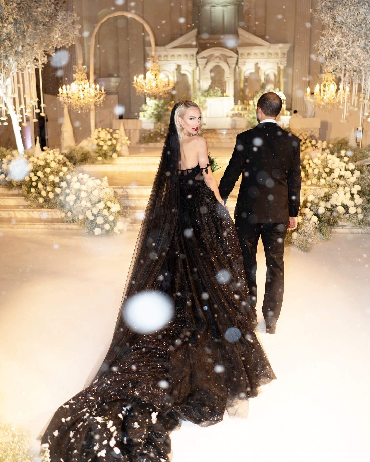 Vintage Brautkleider A Linie Glitzer | Hochzeitskleider Schwarz
