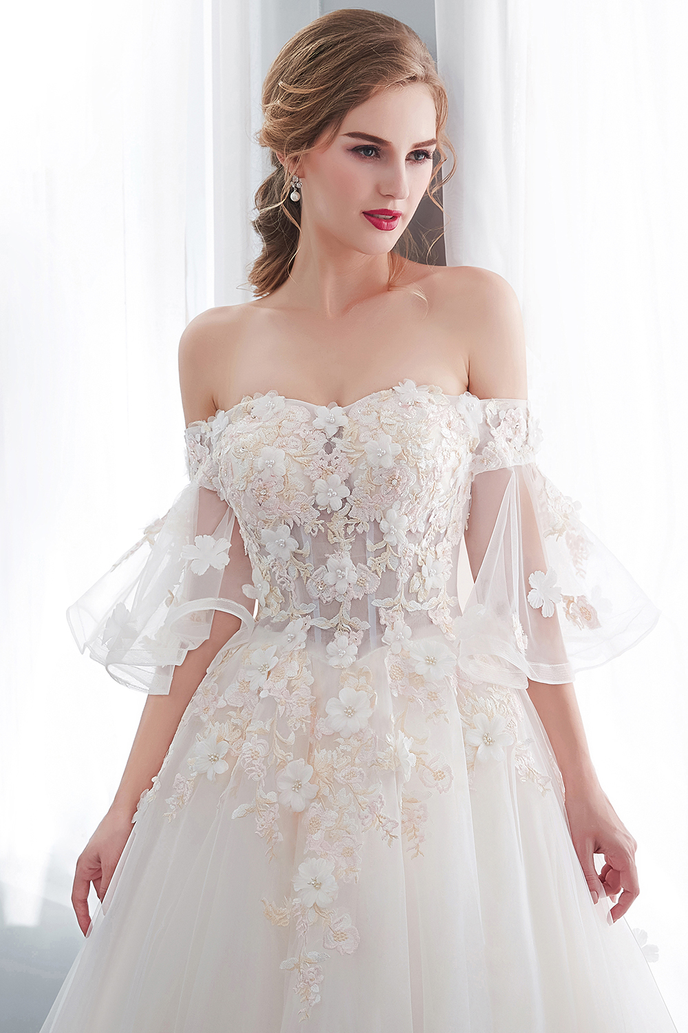 Hochzeitskleider Prinzessin Luxus | Brautkleider mit Ärmel