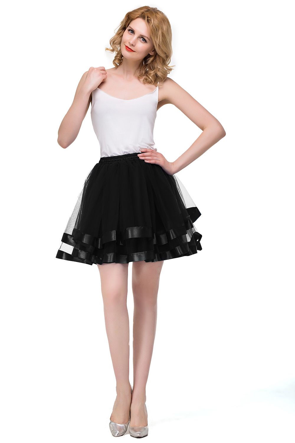 Schlechte Tutu Petticoats kurz A-Linie | Hochzeits Petticoats aus weiches Netz-Misshow.de