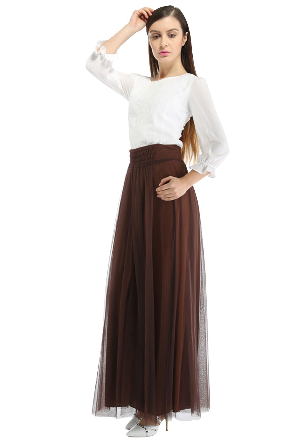 Lange Spalte Petticoats | Prinzessin Petticoats aus weiches Netz-Misshow.de
