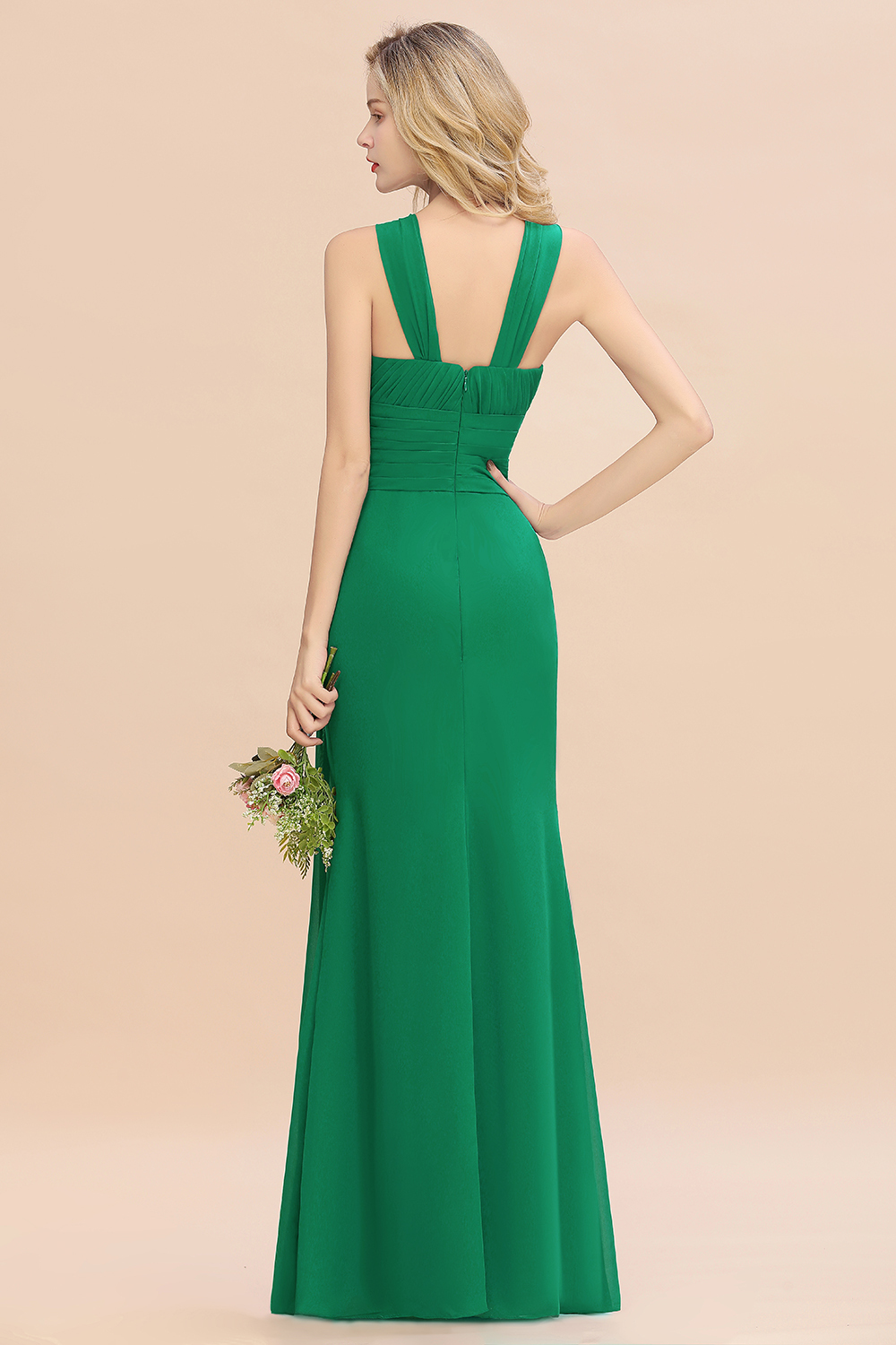 Brautjungfernkleider Dunkel Grün | Chiffon Kleider Für Brautjungfern