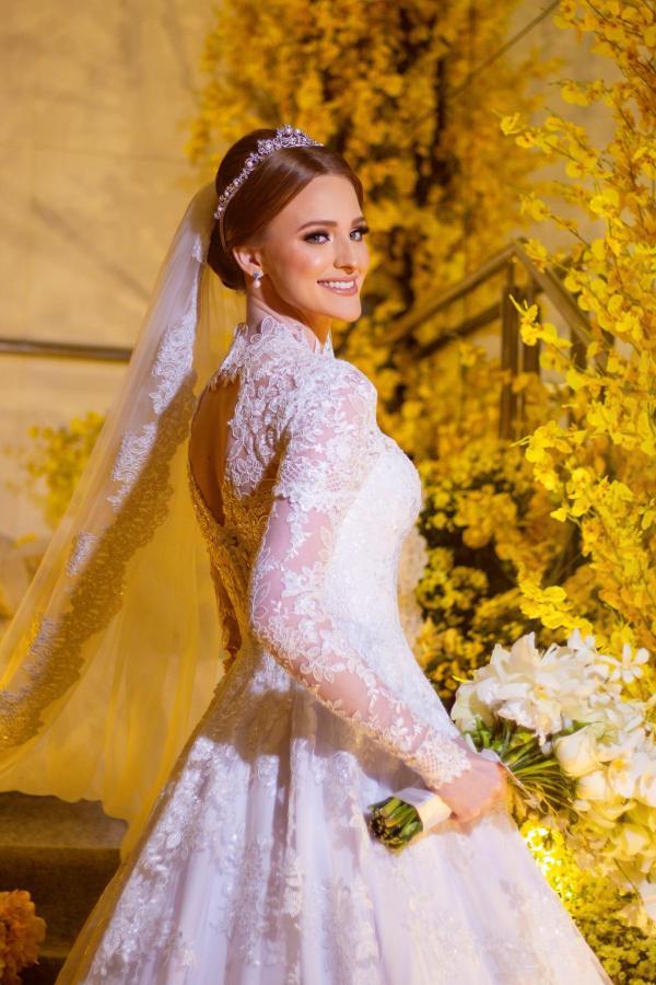 Modern Brautkleider A Linie Spitze | Hochzeitskleider mit Ärmel
