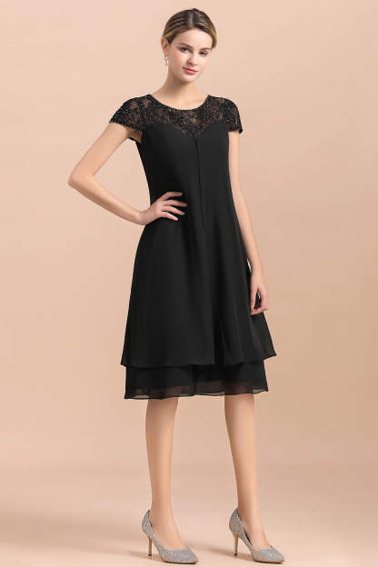 Schöne Brautmutterkleider Kurz Schwarz | Brautmutterkleid Günstig