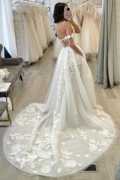 Style Hochzeitskleider A Linie Brautkleider Mit Spitze Günstig