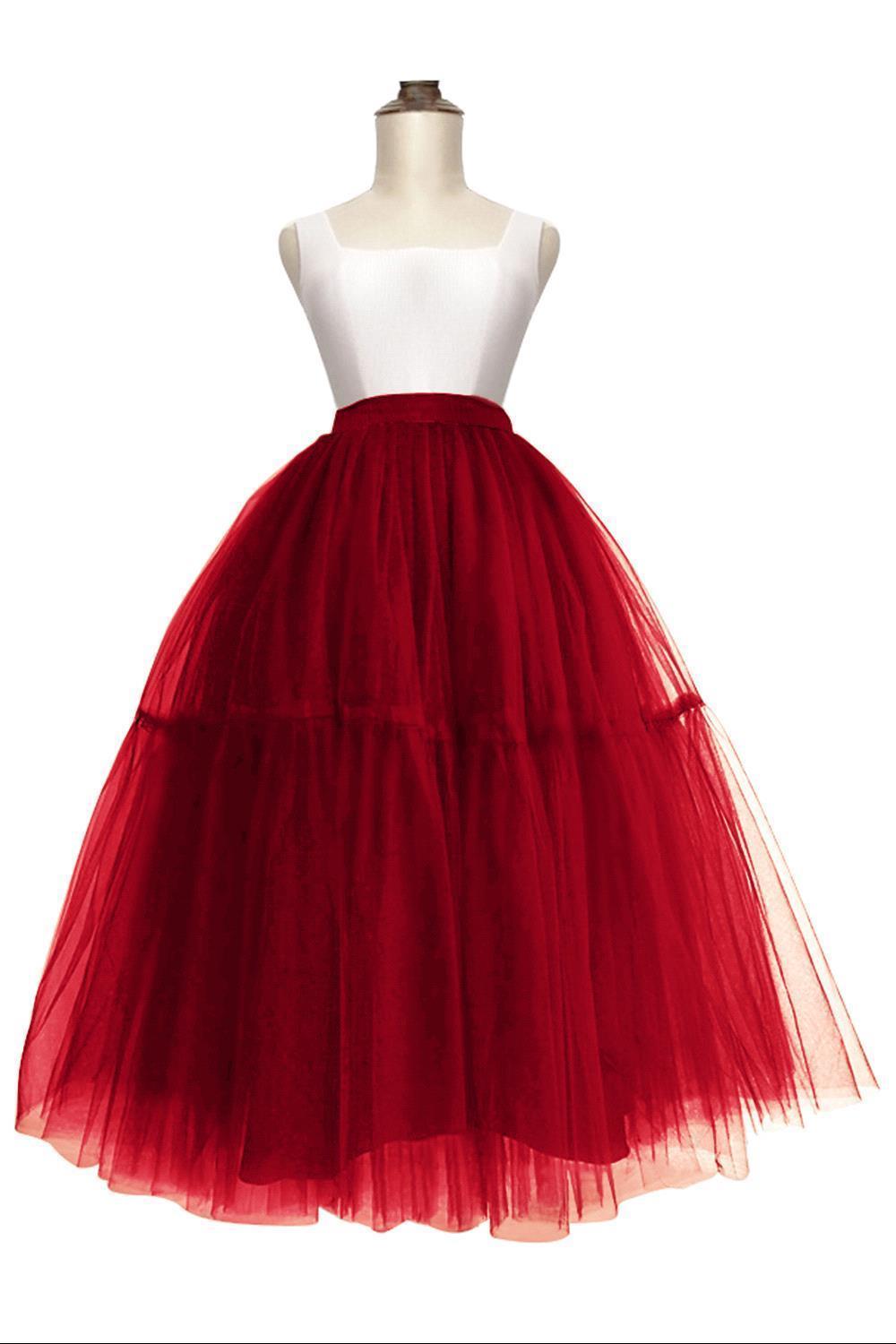 Lange tutu Petticoats A-Linie | Hochzeits Petticoats aus weiches Netz-Misshow.de