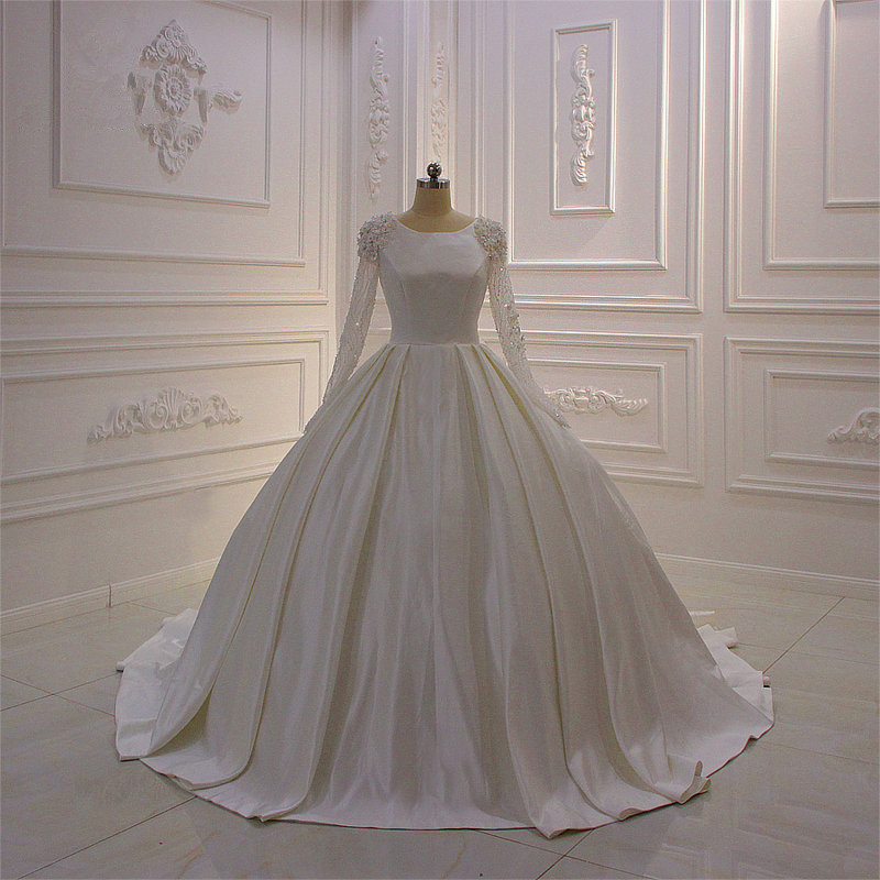 Hochzeitskleider Prinzessin Luxus | Brautkleid Lange Ärmel-Misshow.de