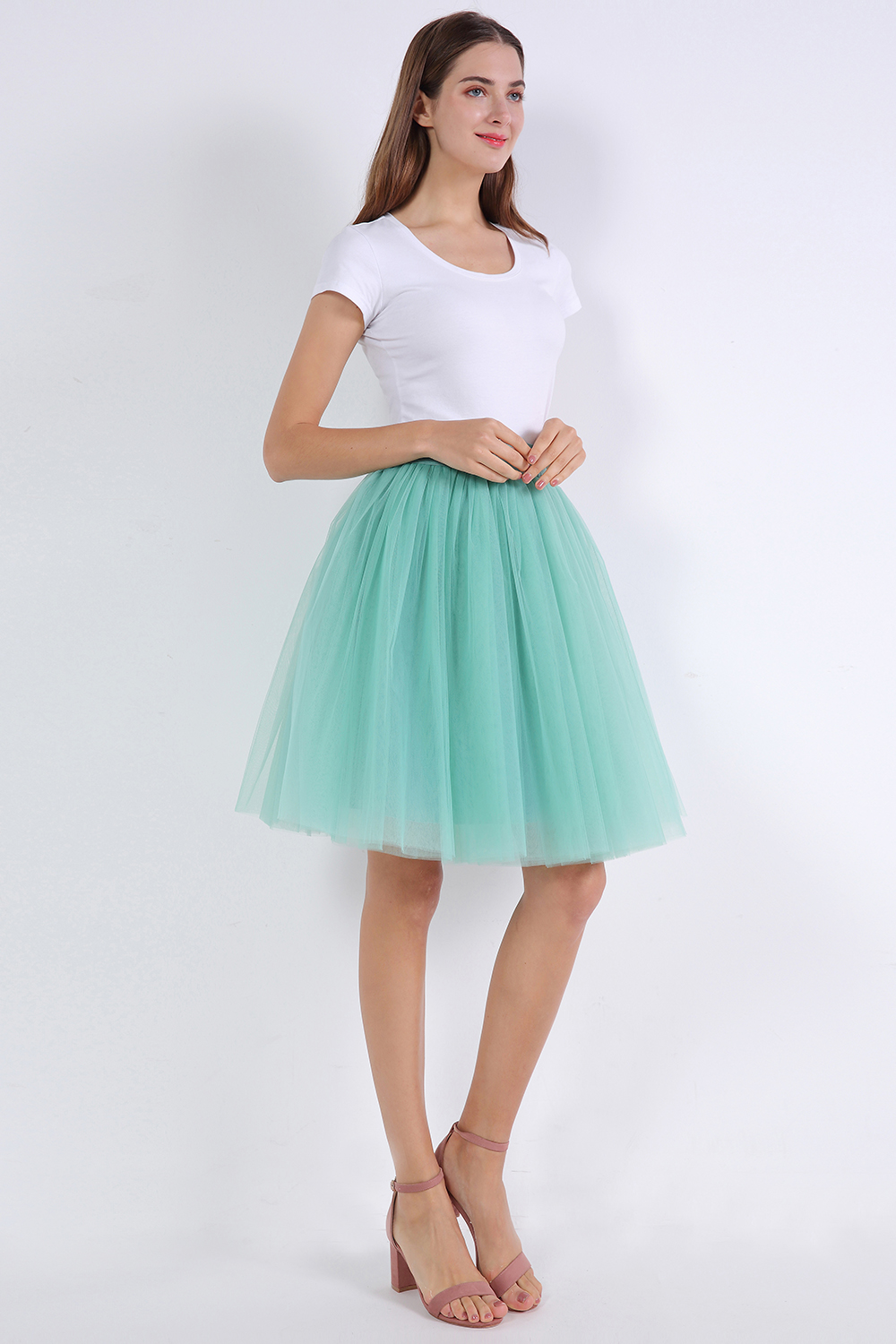 kniehoch tutu Petticoats A-LInie | Hochzeits Petticoats aus weiches Netz-Misshow.de