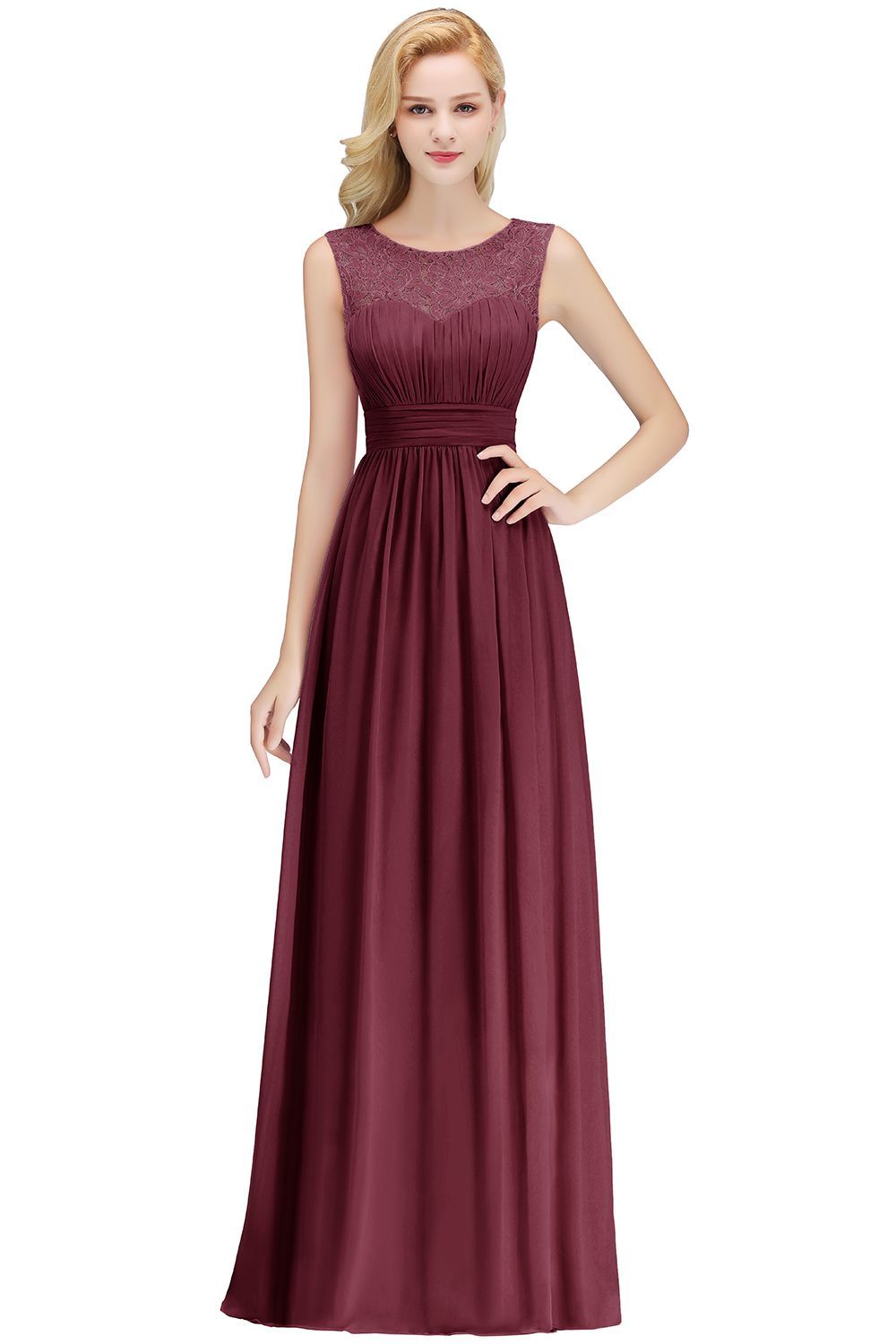 Modern Chiffon Brautjungfernkleider Lang Mit Grün Mit Spitze Euitkleider Online