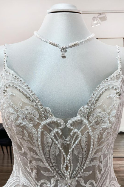 Schöne Hochzeitskleider A Linie | Brautkleid Mit Spitze