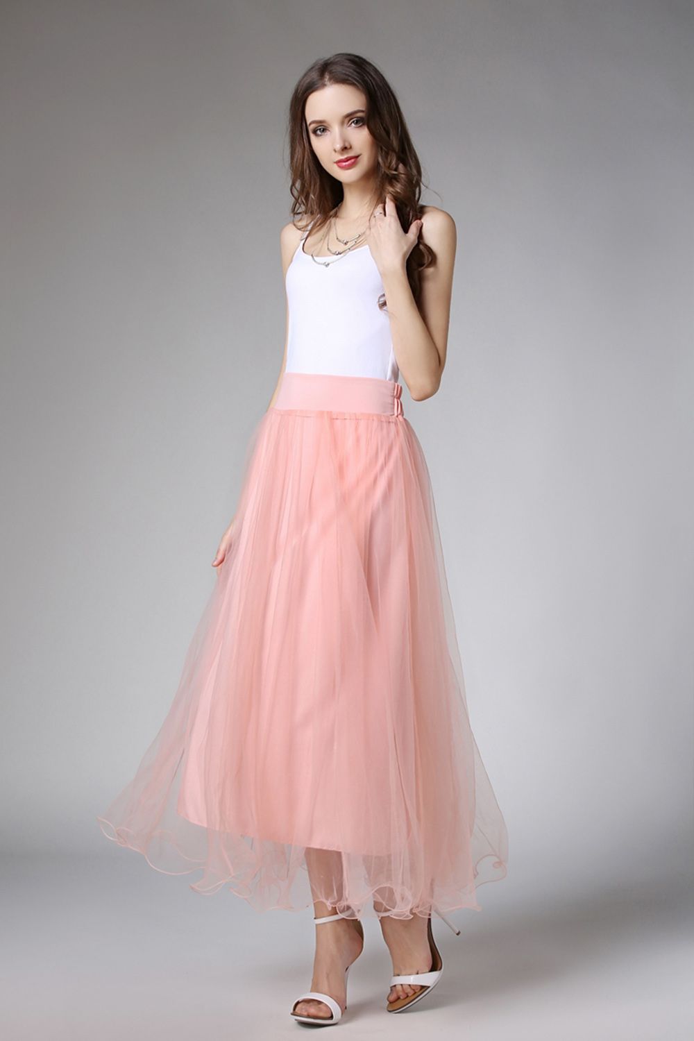 Schlechte A-Linie Petticoats lang | Prinzessin Petticoats aus weiches Netz-Misshow.de