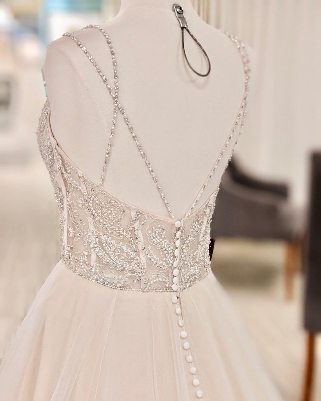 Luxus Brautkleider A Linie | Hochzeitskleider mit Glitzer
