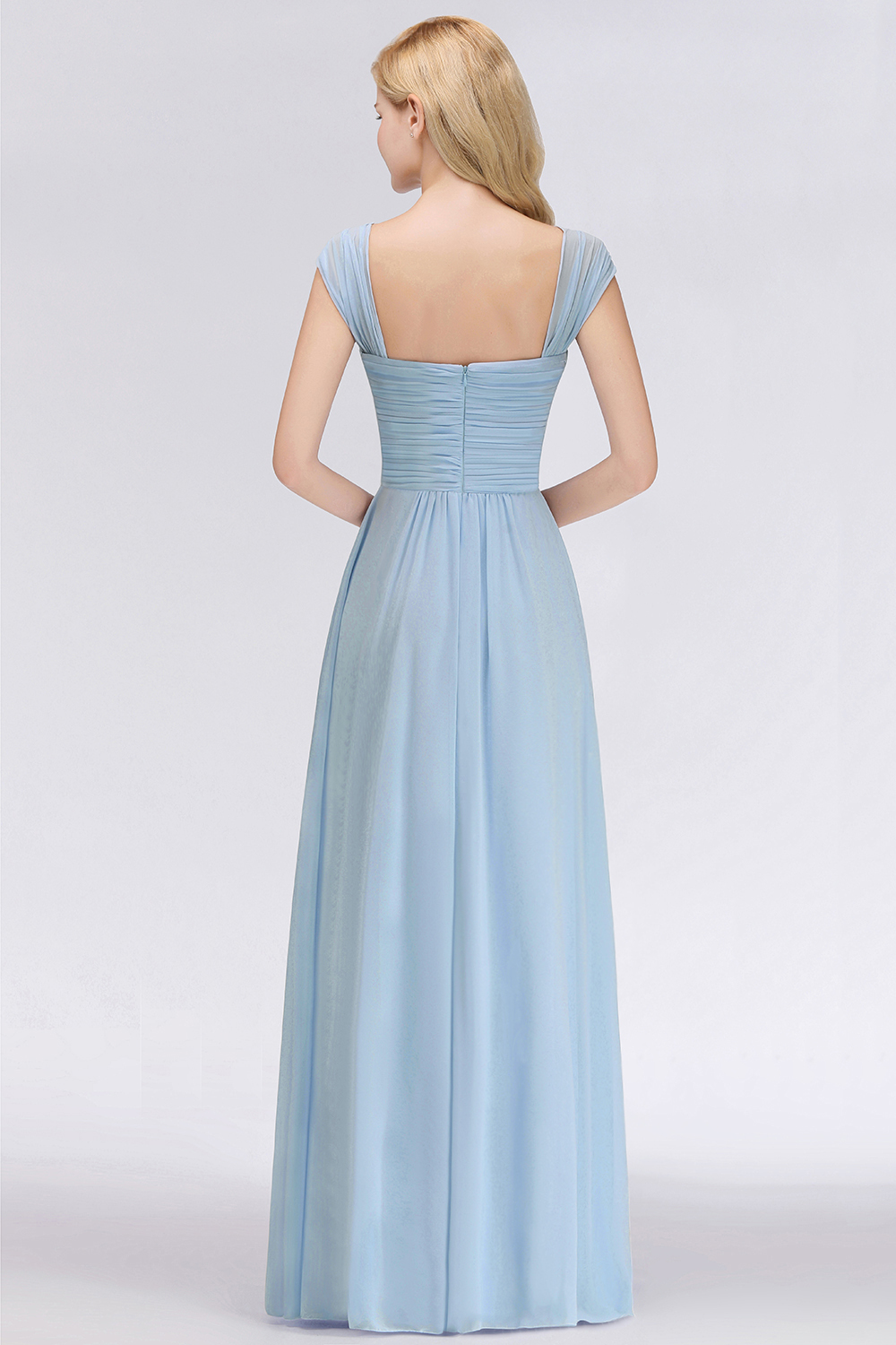 Abendkleider Lang Blau | Brautjungfernkleider Chiffon Günstig
