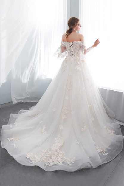 Hochzeitskleider Prinzessin Luxus | Brautkleider mit Ärmel