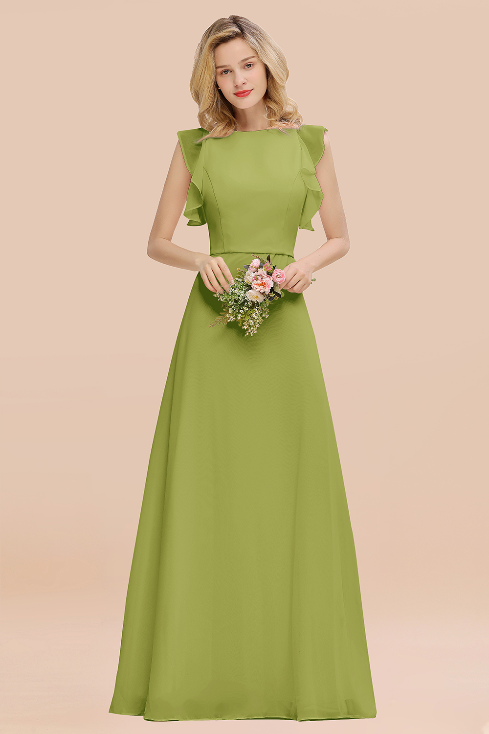 Rosa Bruatjungfernkleider Chiffon | Kleider Brautjungfer Günstig-Misshow.de