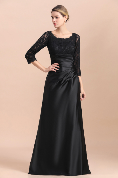 Schwarzes Brautmutterkleid | Brautmutterkleider Lang Mit Ärmel