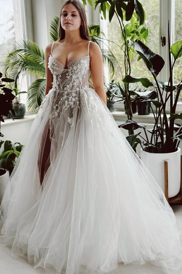 Wunderschöne Hochzeitskleider A Linie | Brautkleider Mit Spitze