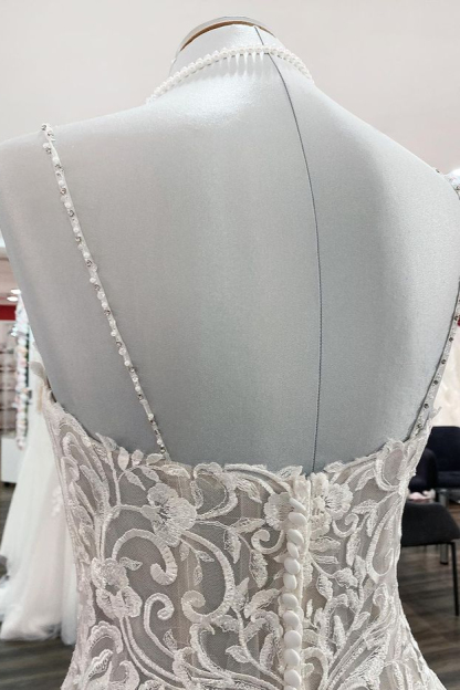 Schöne Hochzeitskleider A Linie | Brautkleid Mit Spitze