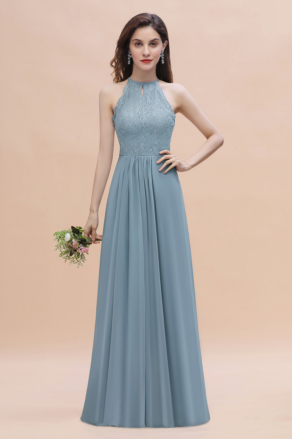 Brautjungfernkleider Lang Blau | Hochzeitspartykleider Günstig Kaufen