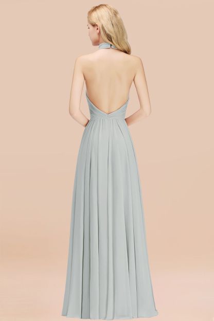 Modern Rosa Long Chiffon Brautjungfernkleider Etuikleid Kleider für Brautjunfern