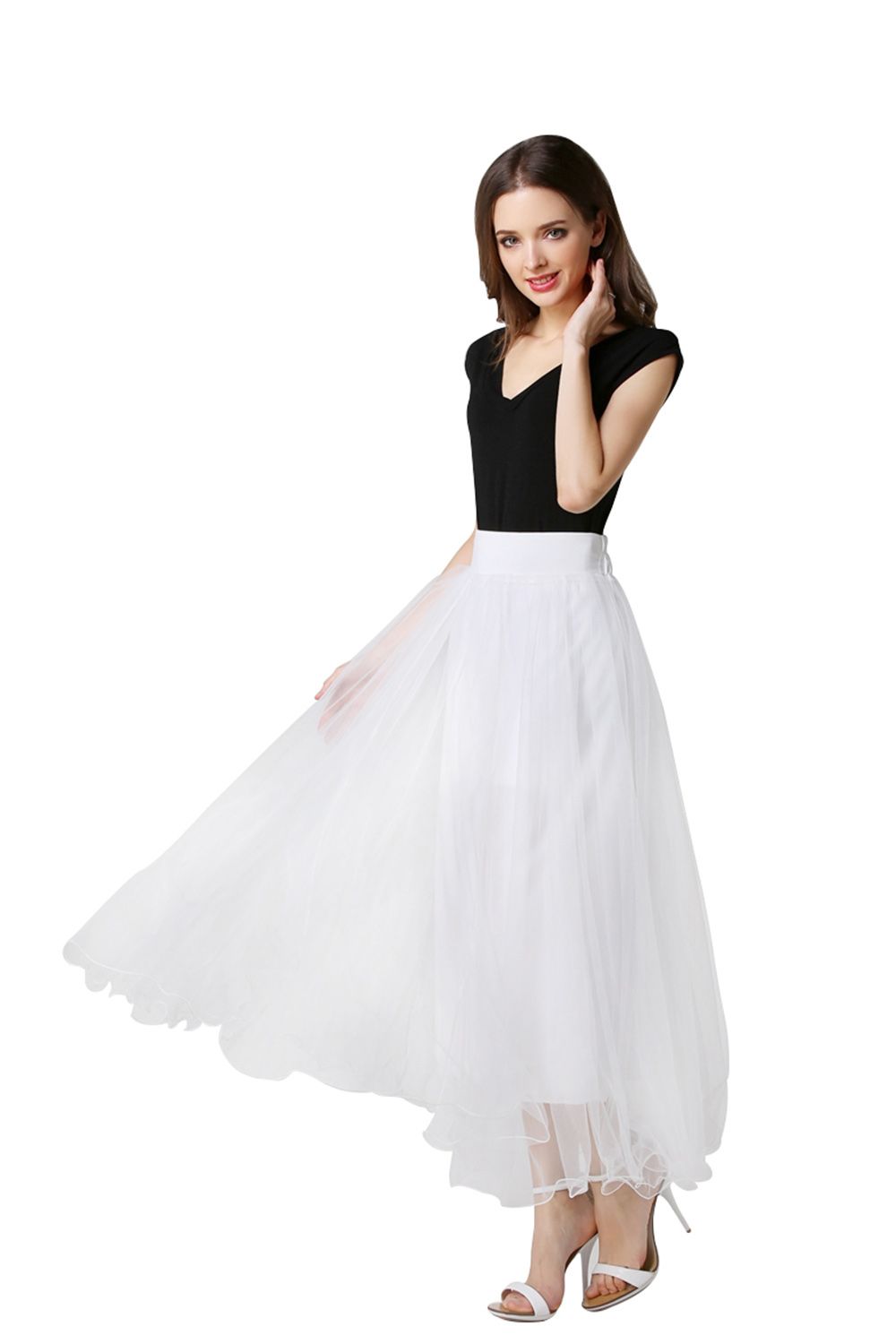 Schlechte A-Linie Petticoats lang | Prinzessin Petticoats aus weiches Netz-Misshow.de