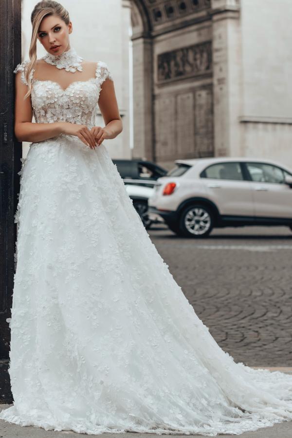 Modern Standesamt Hochzeitskleider A Linie Spitze Brautkleider Günstig Online-Misshow.de