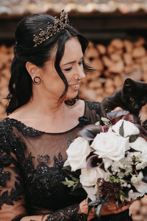 Gothic Hochzeitskleider A Linie Schwarz Glitzer Brautkleider Mit Spitze