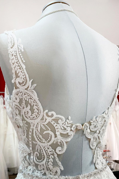 Schlichte Hochzeitskleider A Linie | Brautkleider Mit Spitze