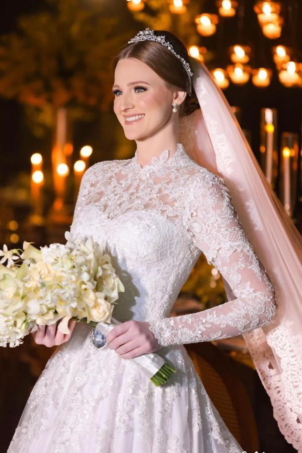 Modern Brautkleider A Linie Spitze | Hochzeitskleider mit Ärmel