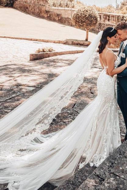 Wunderschöne Brautkleider V Ausschnitt | Hochzeitskleider Meerjungfrau Spitze