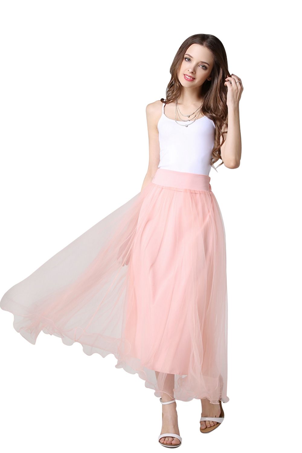 Schlechte A-Linie Petticoats lang | Prinzessin Petticoats aus weiches Netz-Misshow.de