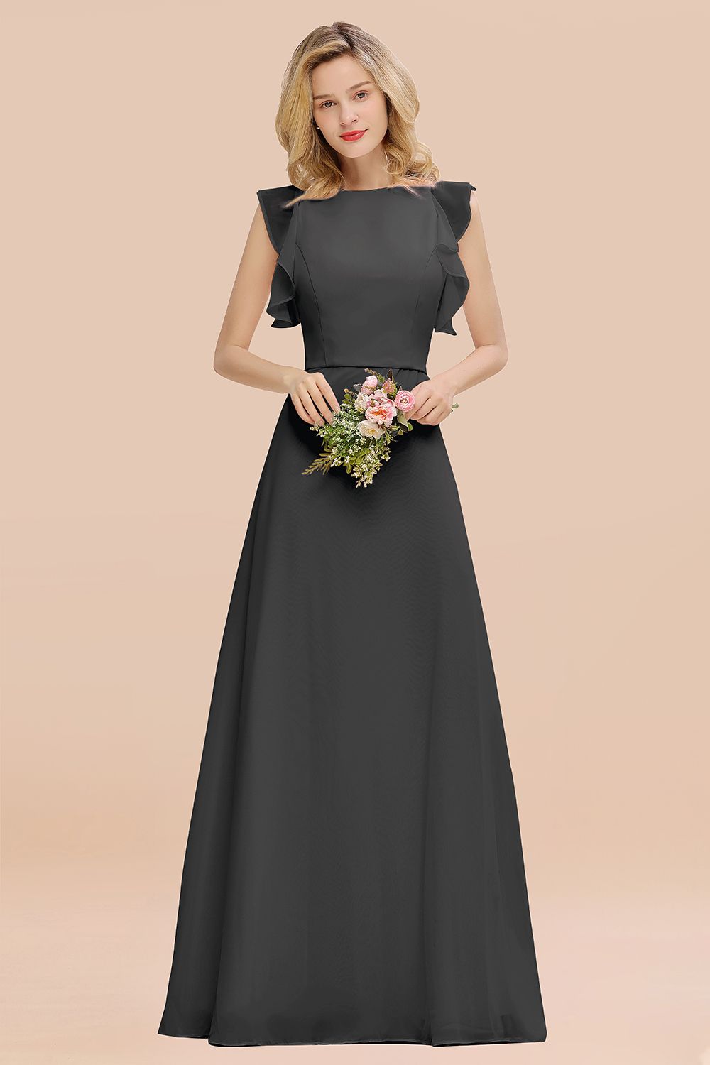 Rosa Bruatjungfernkleider Chiffon | Kleider Brautjungfer Günstig-Misshow.de
