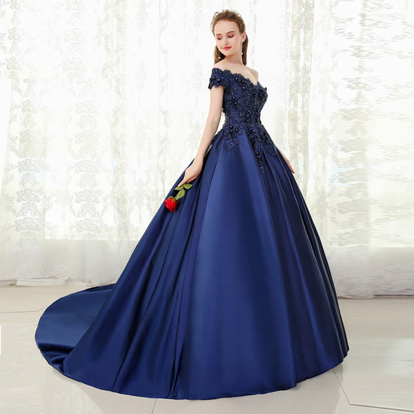 Rote Abendkleider Lang Mit Spitze Prinzessin Abendmoden Abiballkleider Blau
