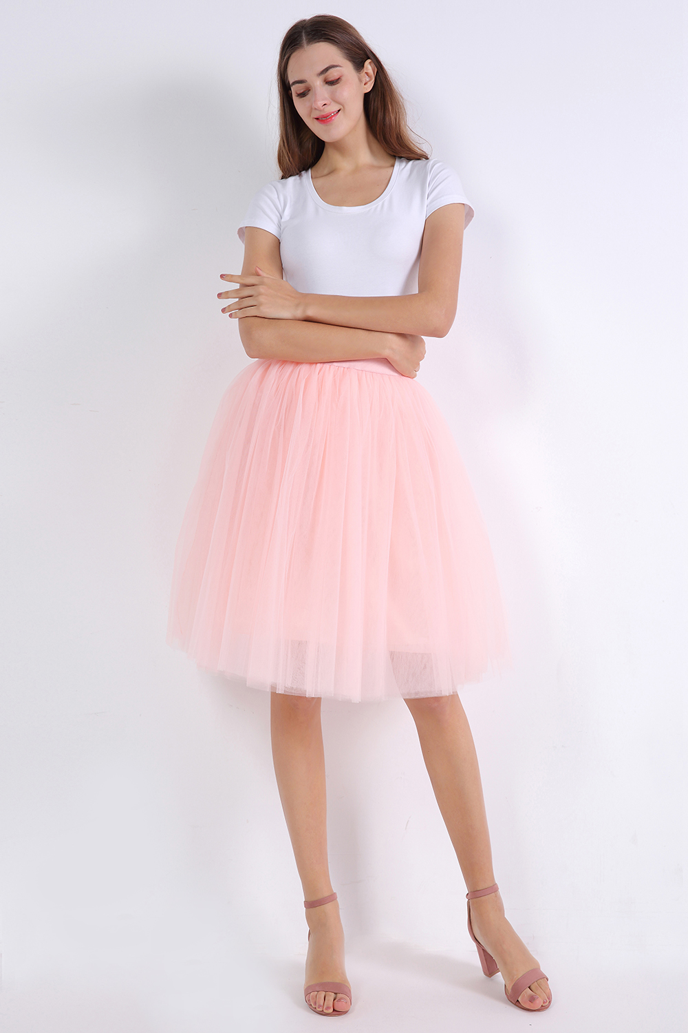 kniehoch tutu Petticoats A-LInie | Hochzeits Petticoats aus weiches Netz-Misshow.de