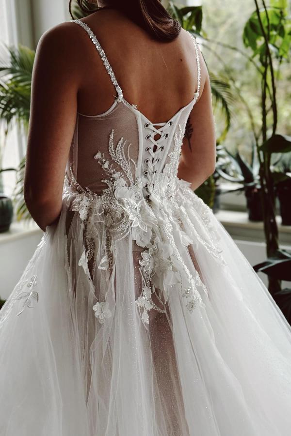 Wunderschöne Hochzeitskleider A Linie | Brautkleider Mit Spitze
