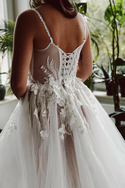 Wunderschöne Hochzeitskleider A Linie | Brautkleider Mit Spitze