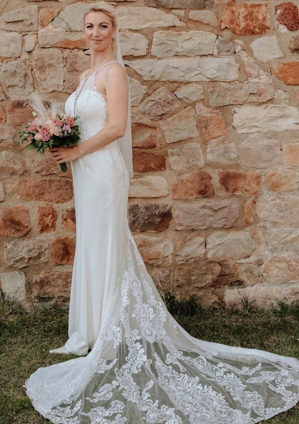 Schöne Hochzeitskleider Meerjungfrau Spitze | Brautkleider mit Schleppe
