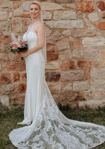 Schöne Hochzeitskleider Meerjungfrau Spitze | Brautkleider mit Schleppe