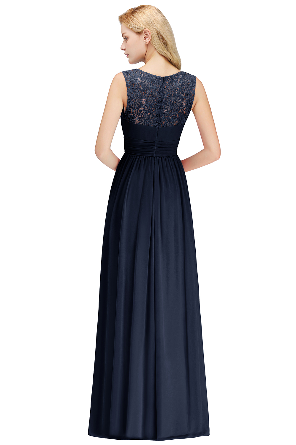 Modern Chiffon Brautjungfernkleider Lang Mit Grün Mit Spitze Euitkleider Online-Misshow.de