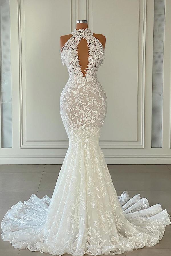 Wunderrschöne Hochzeitskleider Günstig | Brautkleider Meerjungfrau Stil Spitze