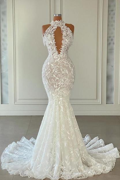 Wunderrschöne Hochzeitskleider Günstig | Brautkleider Meerjungfrau Stil Spitze